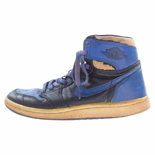 NIKE AIR JORDAN ナイキ ジョーダン 1 オリジナル 1985年製 80S ヴィンテージ ハイカット スニーカー  ブルー系 26.5cm【中古】