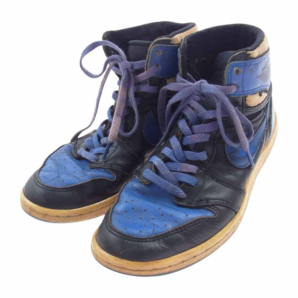 NIKE AIR JORDAN ナイキ ジョーダン 1 オリジナル 1985年製 80S ヴィンテージ ハイカット スニーカー  ブルー系 26.5cm【中古】