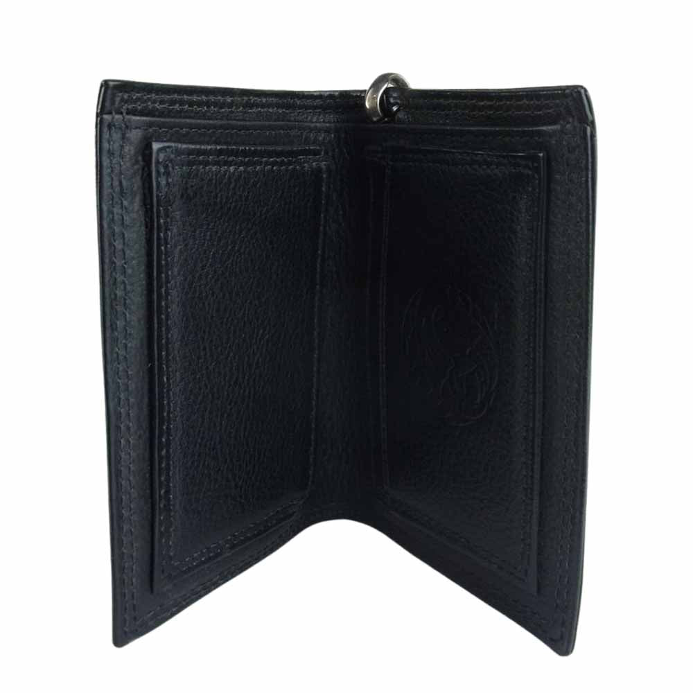 LONE ONES ロンワンズ シルクリンク付き グロメット メイティングフライト コンパクトウォレット ブラック系【中古】