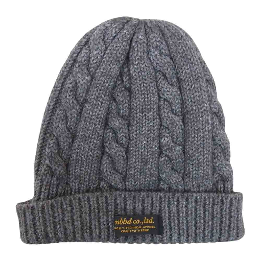 NEIGHBORHOOD ネイバーフッド 11AW 112RPNH-HT06 knit beanie ニット キャップ ビーニー グレー系【中古】