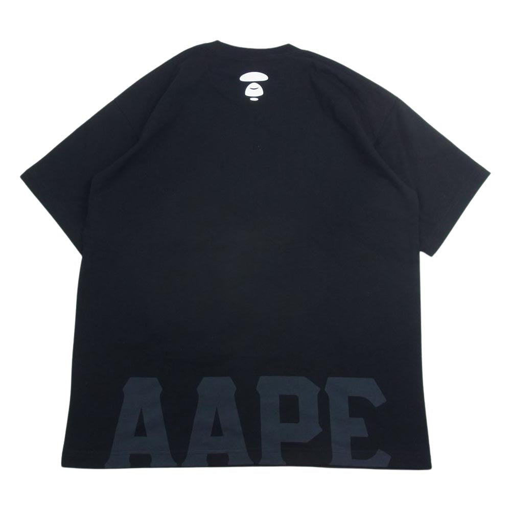 A BATHING APE アベイシングエイプ AAPE プリント Tシャツ ブラック系 M【美品】【中古】