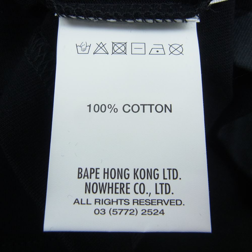 A BATHING APE アベイシングエイプ AAPE プリント Tシャツ ブラック系 M【美品】【中古】