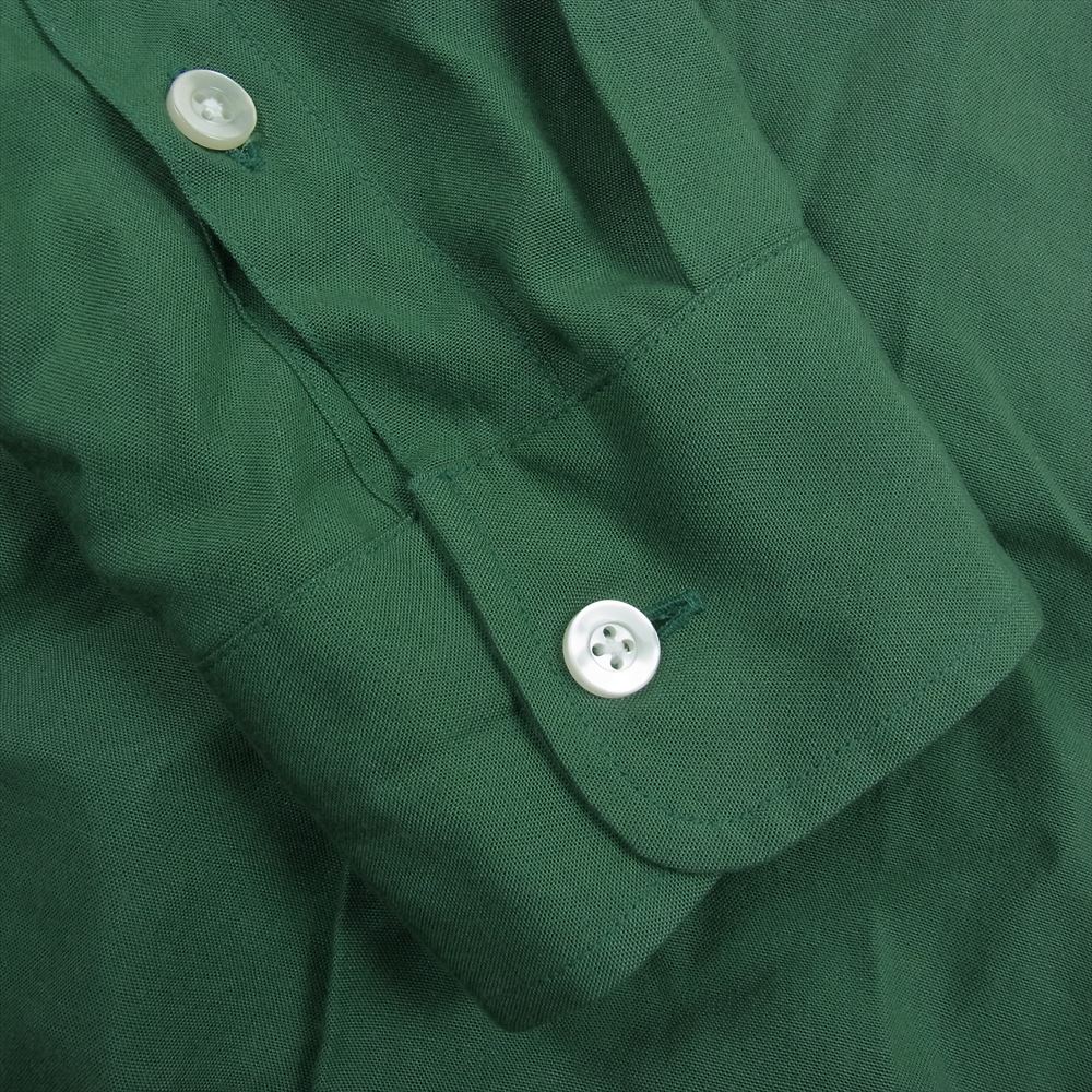 WACKO MARIA ワコマリア ロゴ 刺繍 オープンカラー シャツ 開襟 リヨセル 長袖 シャツ グリーン系 M【中古】