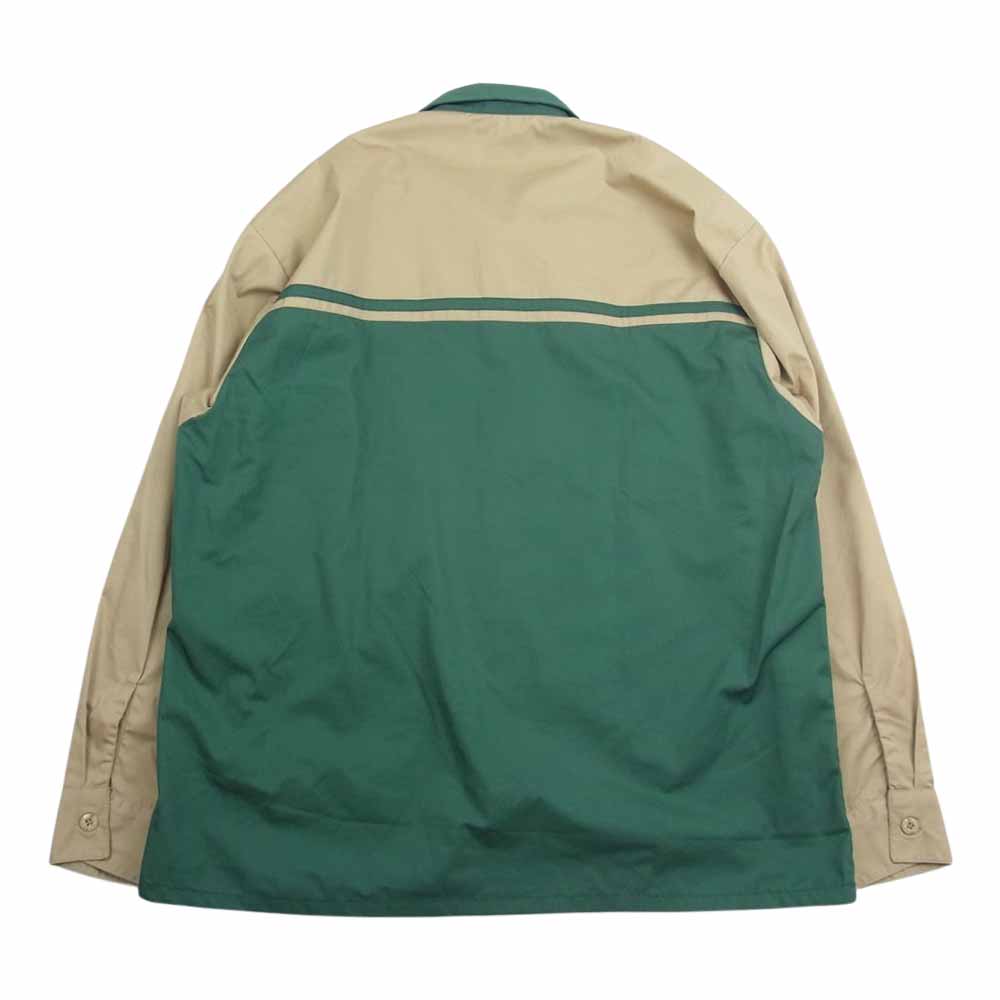 NEIGHBORHOOD ネイバーフッド 23AW 232TSNH-SHM02 TWO TONE WORK SHIRT LS グリーン系 M【極上美品】【中古】