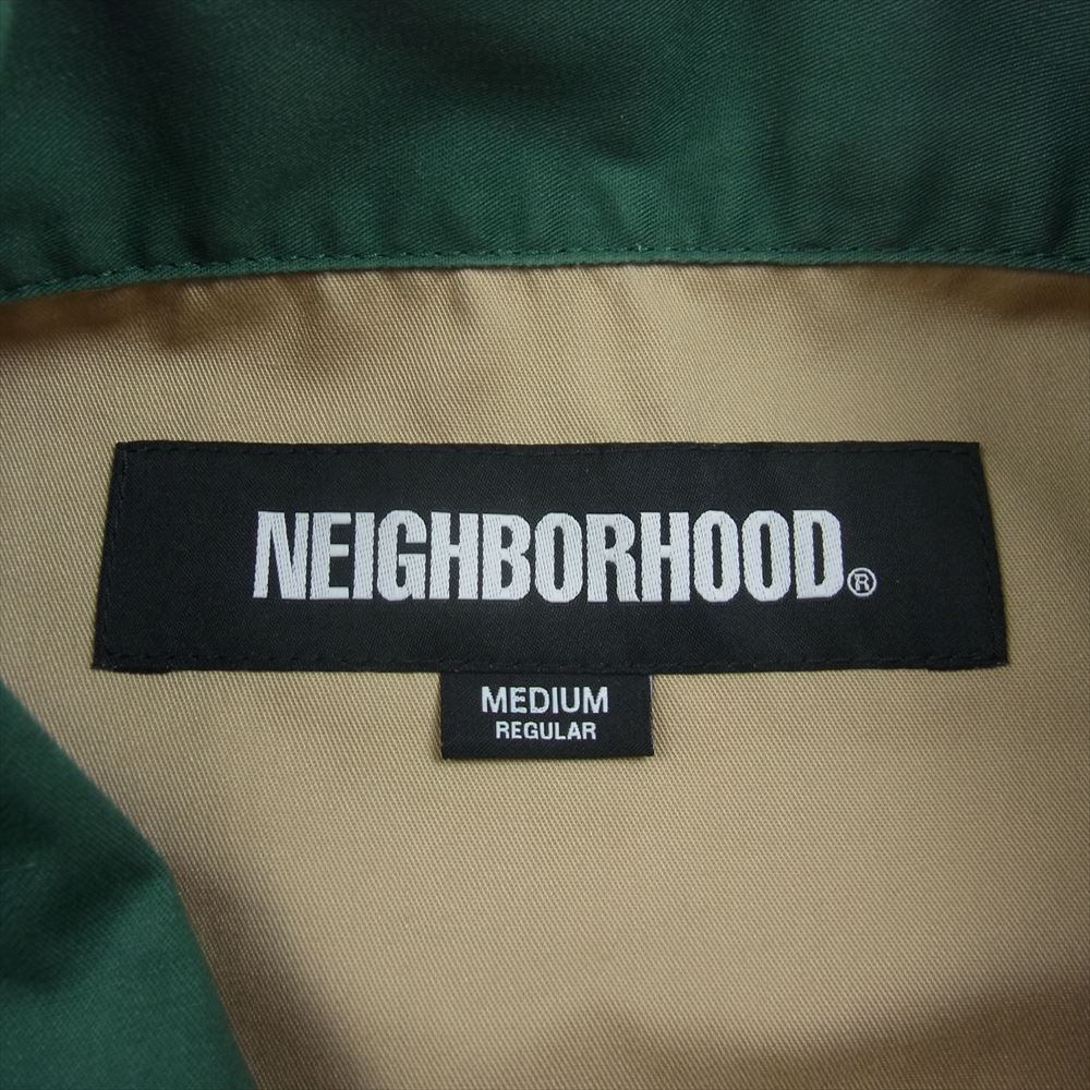 NEIGHBORHOOD ネイバーフッド 23AW 232TSNH-SHM02 TWO TONE WORK SHIRT LS グリーン系 M【極上美品】【中古】