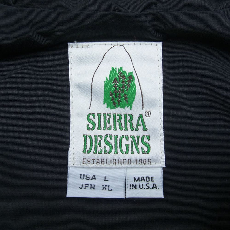 SIERRA DESIGNS シエラデザイン 8001 USA製 SHORT PARKA ショート マウンテン パーカー ブラック系 XL【中古】