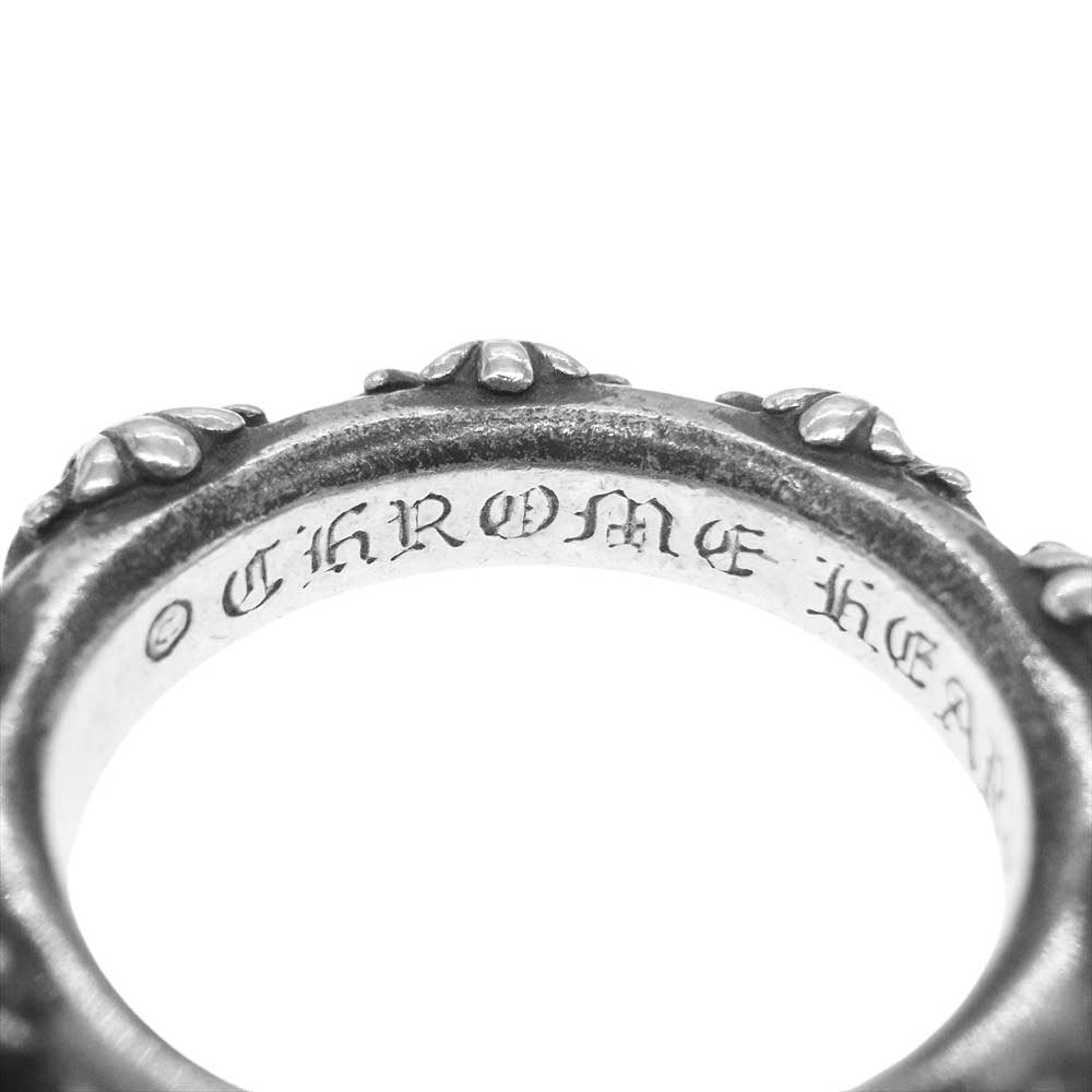 CHROME HEARTS クロムハーツ（原本無） CROSS BAND クロス バンド リング シルバー系 18.5号【中古】