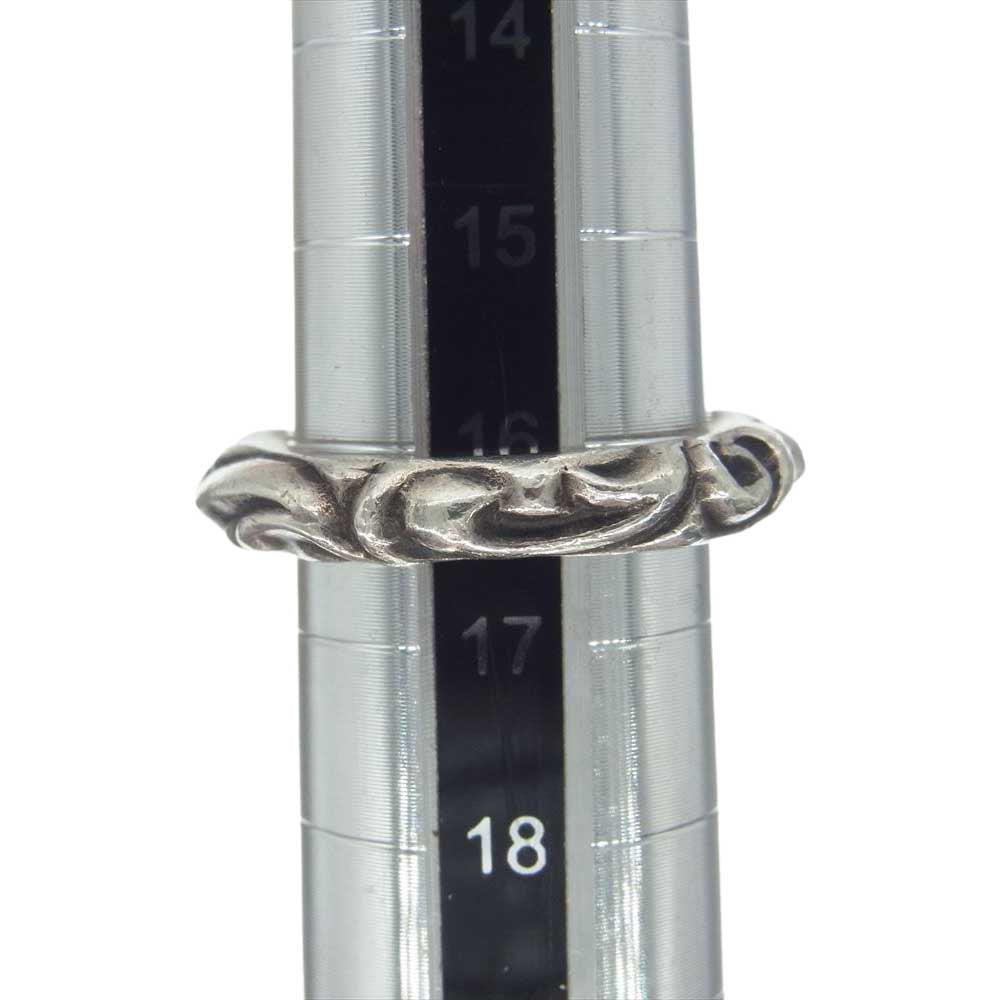 CHROME HEARTS クロムハーツ（原本無） SCRL BAND スクロール バンド リング シルバー系 16号【中古】