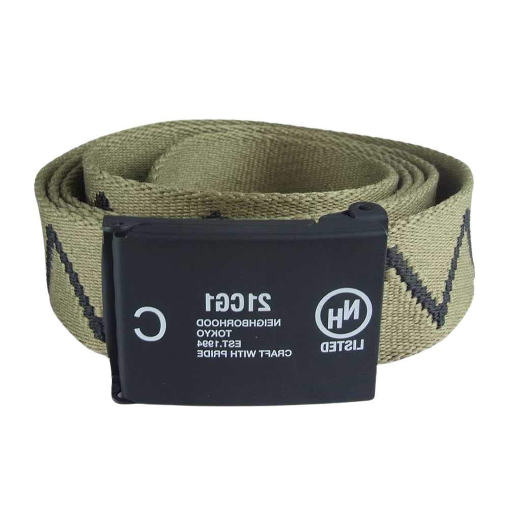 NEIGHBORHOOD ネイバーフッド G.I./E-BELT ジャガード織 ガチャ ベルト ベージュ系【中古】