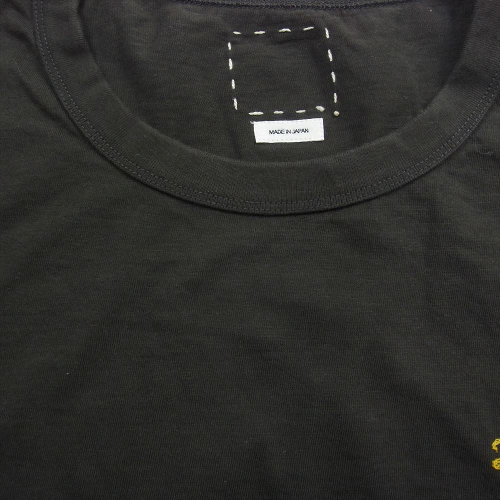 VISVIM ビズビム 18SS 118305010004 JUMBO TEE S/S 刺繍 ジャンボ カットソー Tシャツ 半袖 チャコール系 4【中古】