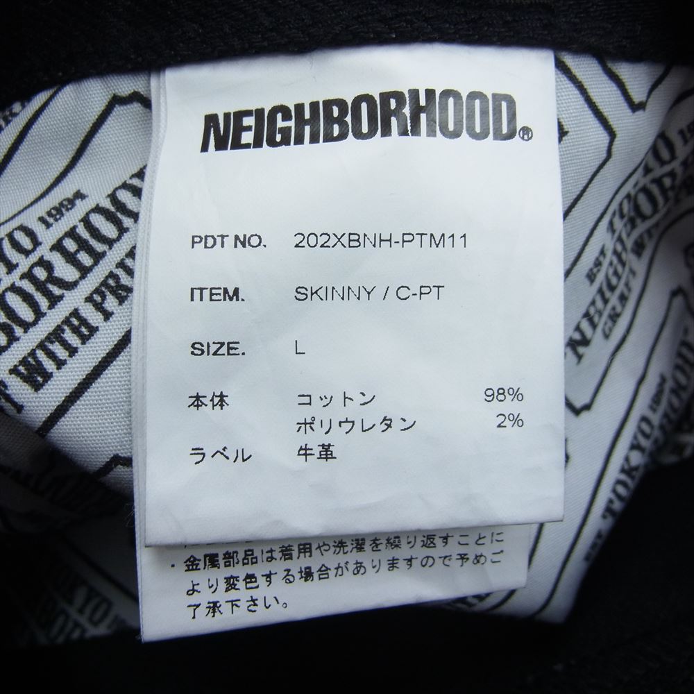 NEIGHBORHOOD ネイバーフッド 202XBNH-PTM11 SKINNY C-PT デニム スキニー ロング パンツ ブラック系 L【美品】【中古】