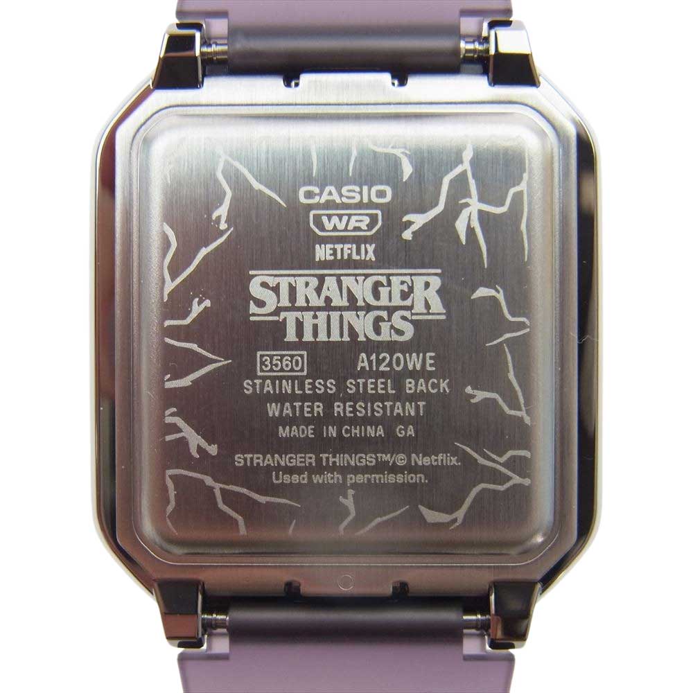 CASIO カシオ A120WEST-1AJR ストレンジャー シングス デジタル クオーツ ウォッチ 時計 クリアブラック系【新古品】【未使用】【中古】