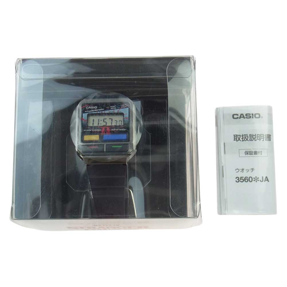 CASIO カシオ A120WEST-1AJR ストレンジャー シングス デジタル クオーツ ウォッチ 時計 クリアブラック系【新古品】【未使用】【中古】