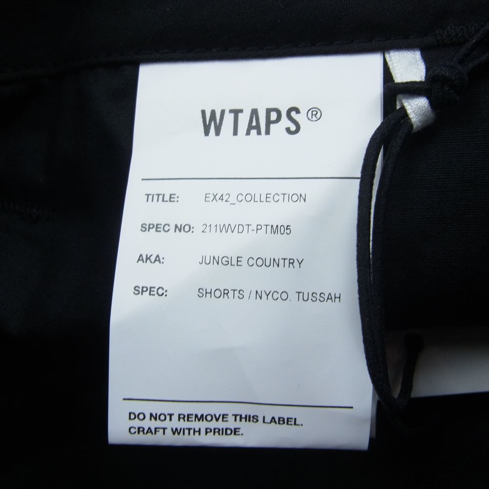 WTAPS ダブルタップス 211WVDT-PTM05 JUNGLE COUNTRY ジャングル カーゴ ショート パンツ ブラック ブラック系 03【中古】