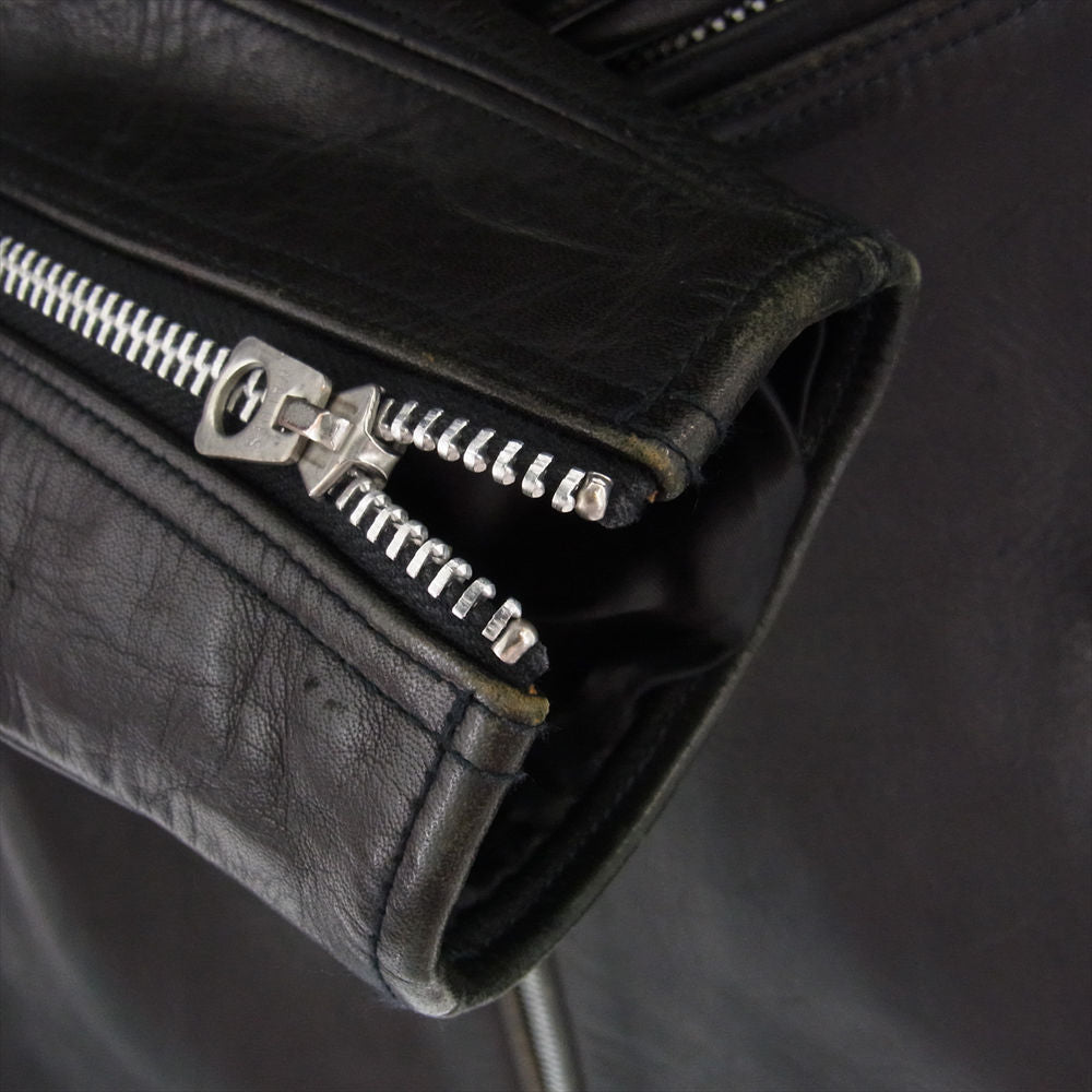 FINE CREEK LEATHERS ファインクリークレザー Eric エリック ホースハイド 襟付き シングル ライダース ジャケット ブラック系 40【中古】