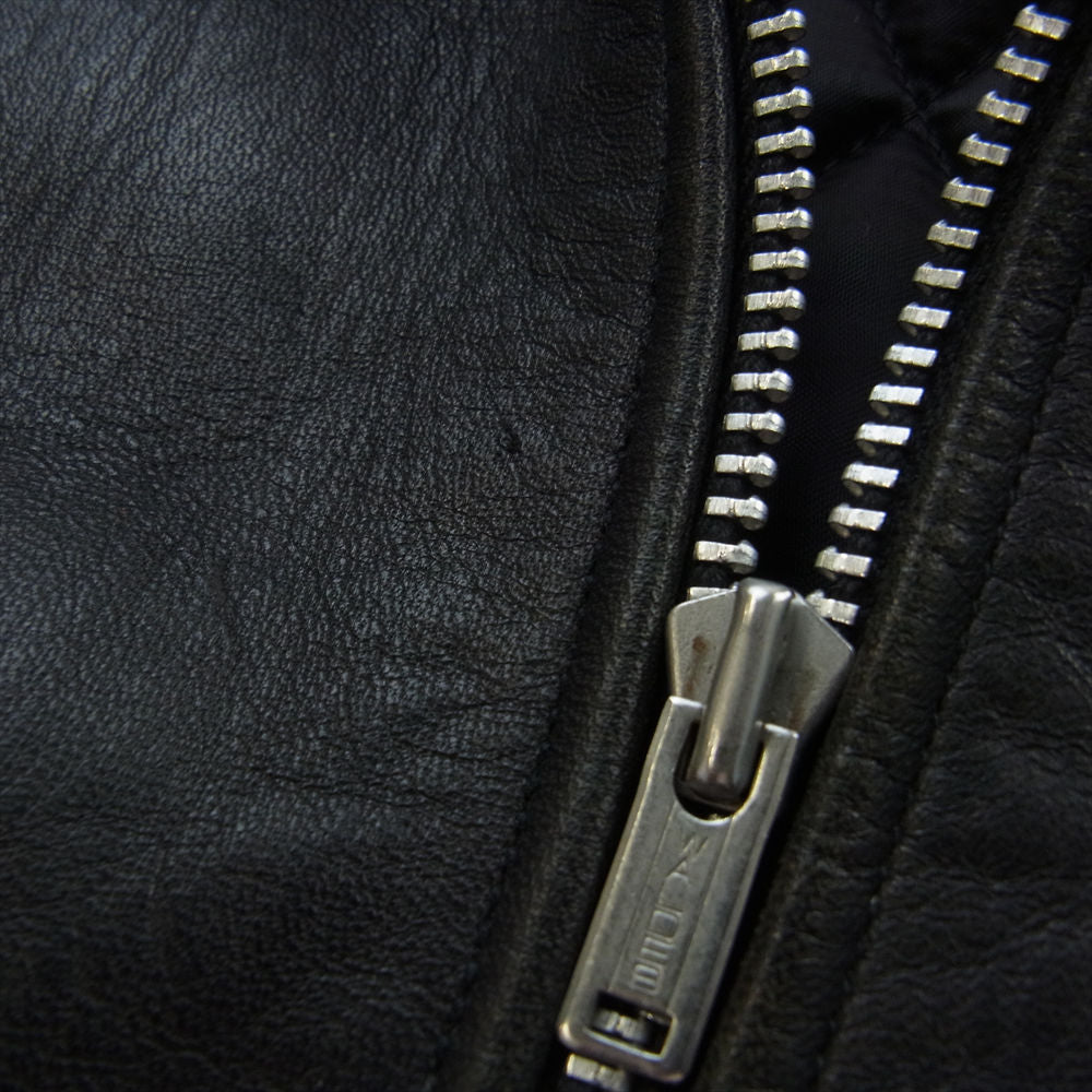 FINE CREEK LEATHERS ファインクリークレザー Eric エリック ホースハイド 襟付き シングル ライダース ジャケット ブラック系 40【中古】