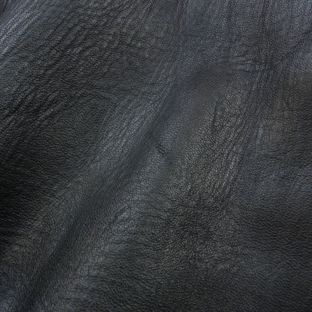 FINE CREEK LEATHERS ファインクリークレザー Eric エリック ホースハイド 襟付き シングル ライダース ジャケット ブラック系 40【中古】