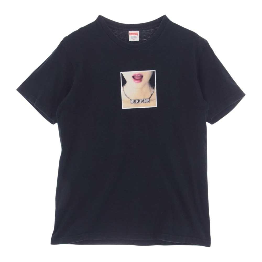 Supreme シュプリーム 18SS Necklace Tee ネックレス ジュエリーモチーフ プリント 半袖 Tシャツ ブラック ブラック系 M【中古】