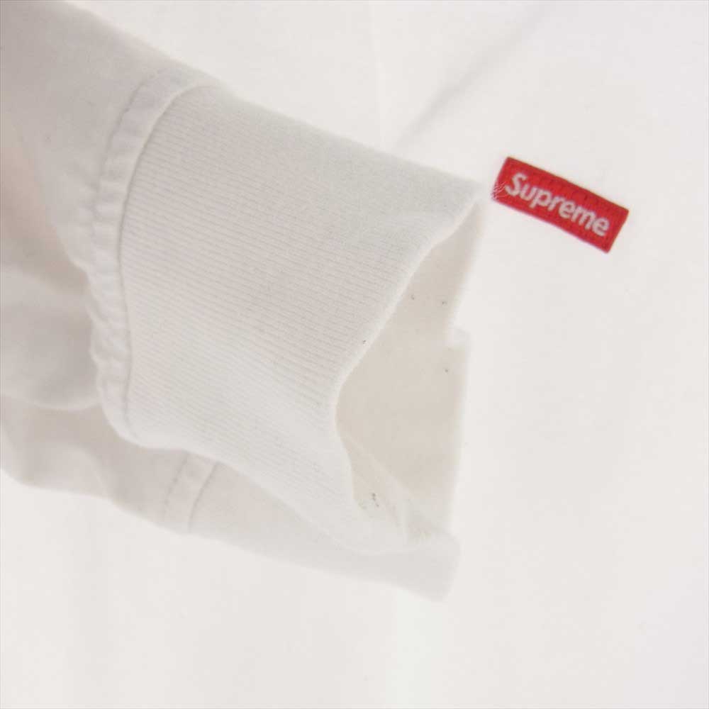 Supreme シュプリーム Small Box L/S Tee スモールボックスロゴ 長袖 Tシャツ  ホワイト系 M【中古】