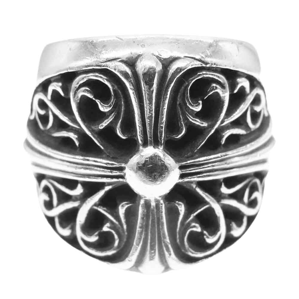 CHROME HEARTS クロムハーツ（原本無） CLASSIC OVAL クラシック オーバル クロス リング シルバー系 21号【中古】