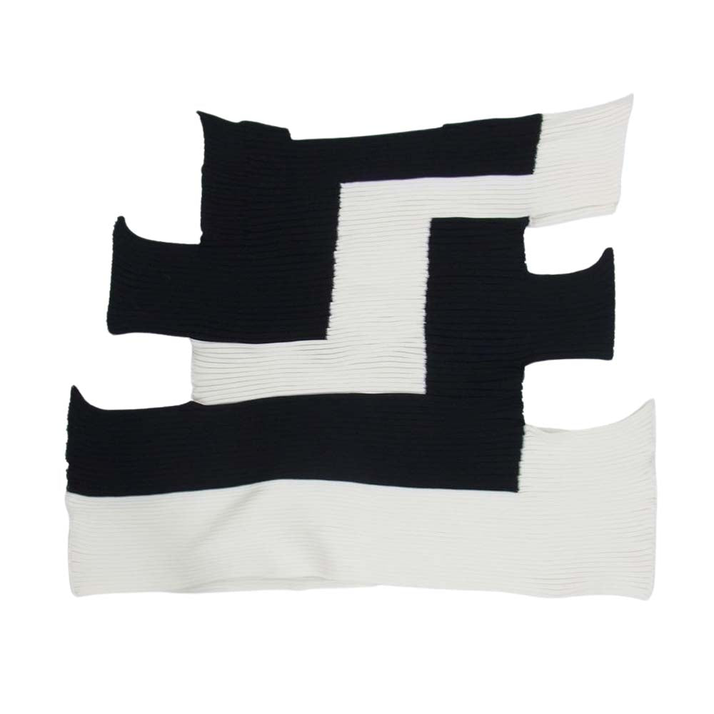 ISSEY MIYAKE イッセイミヤケ 23AW IM33KH306 RECTILINEAR アシンメトリー プリーツ バイカラー ワンピース ブラック系 2【中古】