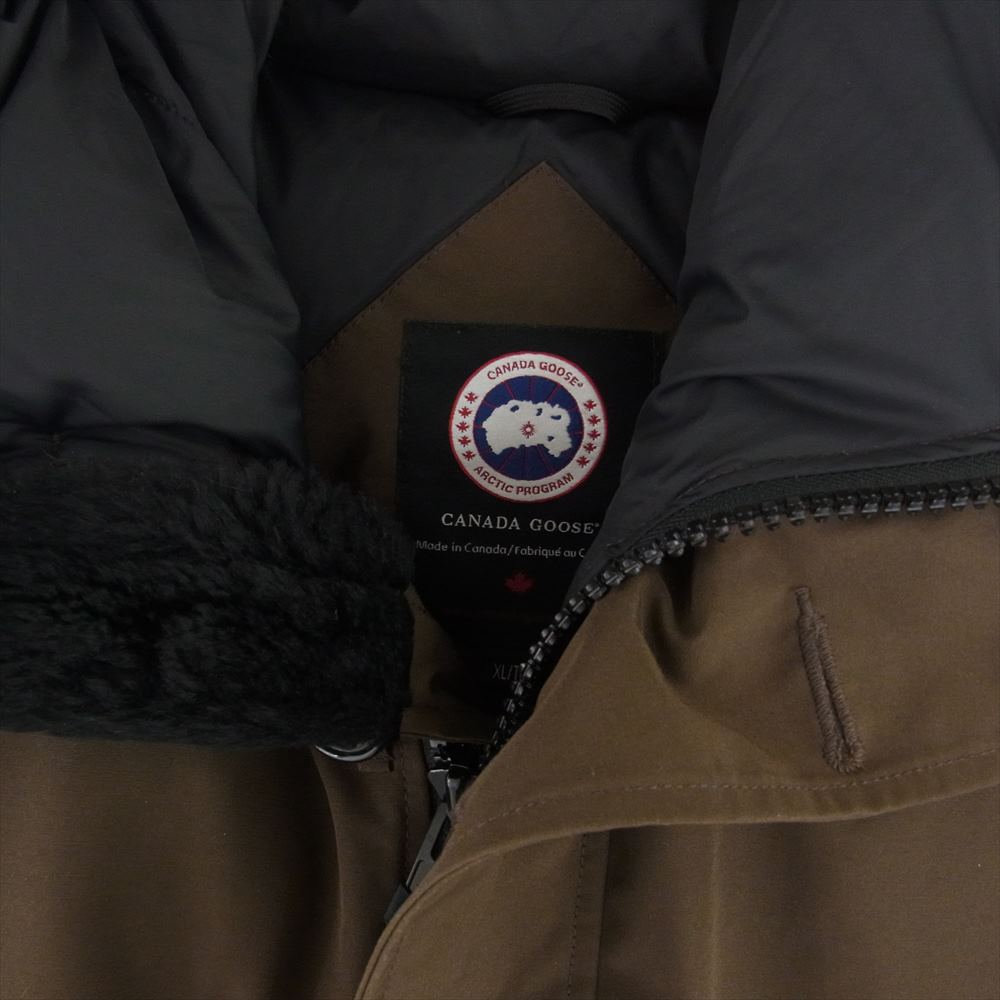 CANADA GOOSE カナダグース 2072JM 国内正規品 サザビーリーグタグ YORK TON ヨークトン ファー付き フーデッド ダウン ジャケット ブラウン系 XL【中古】
