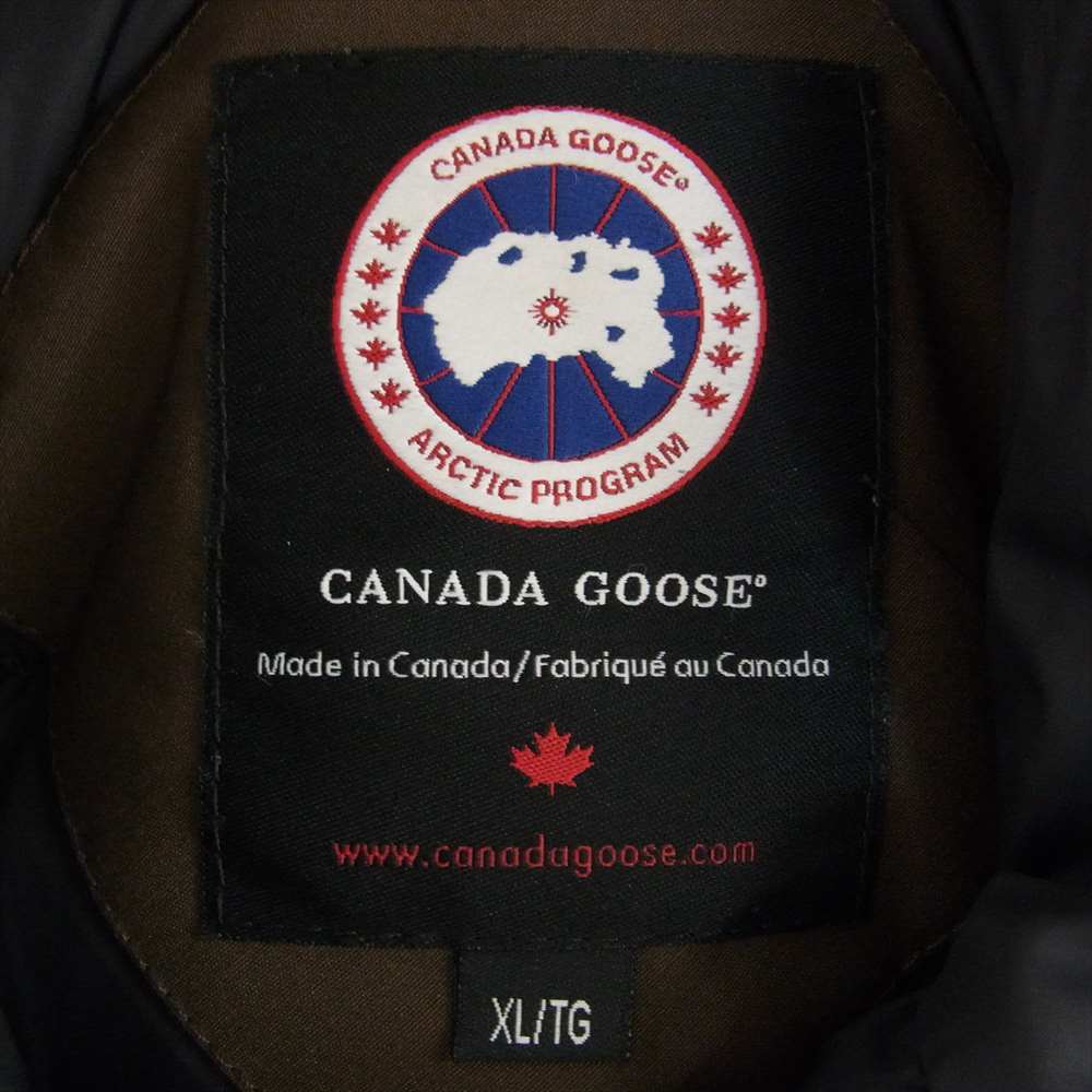 CANADA GOOSE カナダグース 2072JM 国内正規品 サザビーリーグタグ YORK TON ヨークトン ファー付き フーデッド ダウン ジャケット ブラウン系 XL【中古】