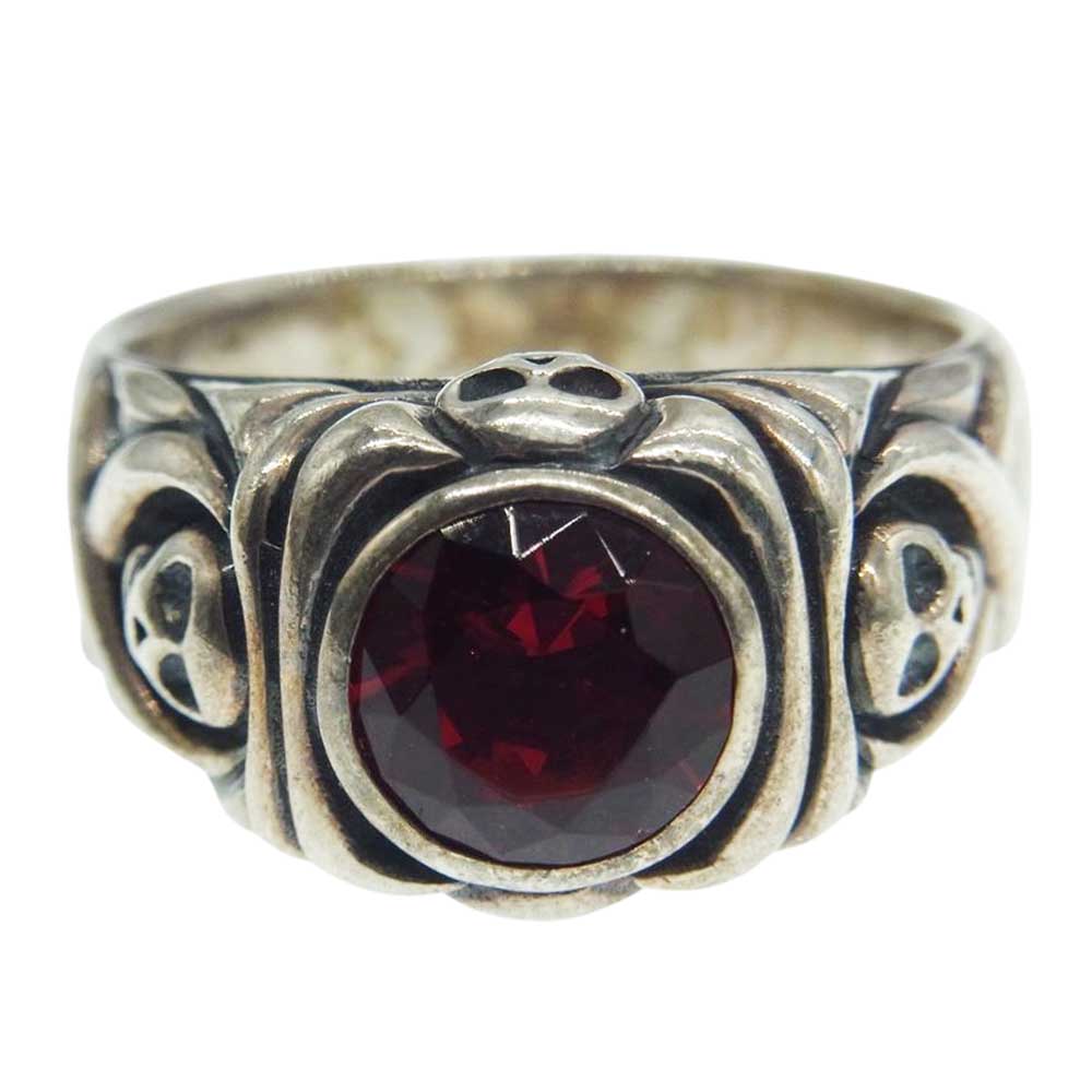 NEIGHBORHOOD ネイバーフッド スカル ストーン リング シルバー系 21号【中古】