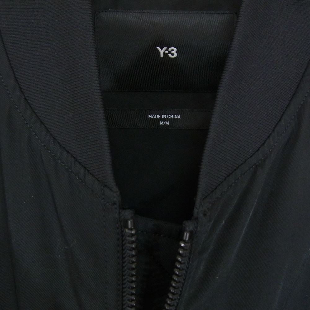 Y-3 Yohji Yamamoto ワイスリー ヨウジヤマモト IP7932 LG BOMBER PARKA コットンナイロンツイル ボンバー ロング ジャケット フライト パーカー コート ブラック系 M【中古】