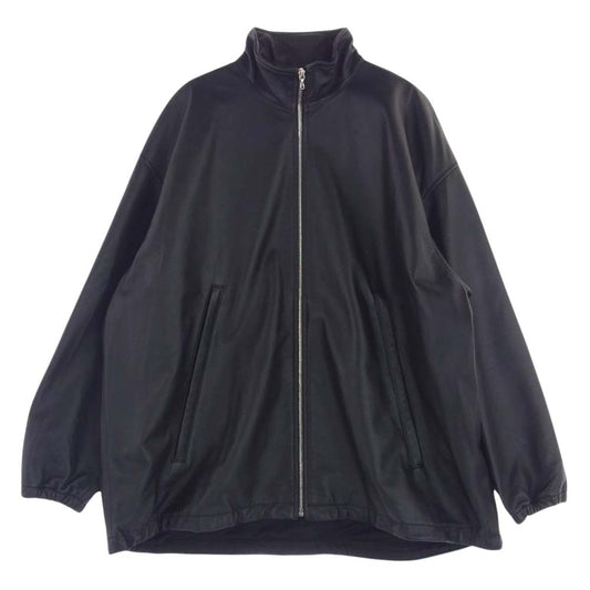 GRAPHPAPER グラフペーパー 23AW GM233-30049 Sheep Leather Track Blouson シープレザー フルジップ トラックジャケット ブラック系 2【美品】【中古】