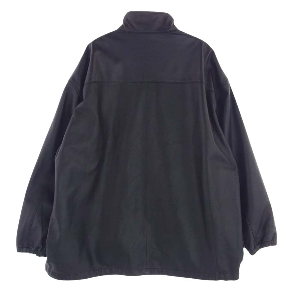 GRAPHPAPER グラフペーパー 23AW GM233-30049 Sheep Leather Track Blouson シープレザー フルジップ トラックジャケット ブラック系 2【美品】【中古】
