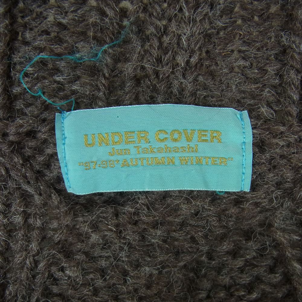 UNDERCOVER アンダーカバー UC-7W-KN-23 90s 青タグ LEAF期 ケーブルニット セーター ブラウン系 グレー系 サイズ表記なし【中古】
