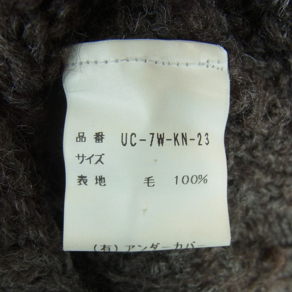 UNDERCOVER アンダーカバー UC-7W-KN-23 90s 青タグ LEAF期 ケーブルニット セーター ブラウン系 グレー系 サイズ表記なし【中古】