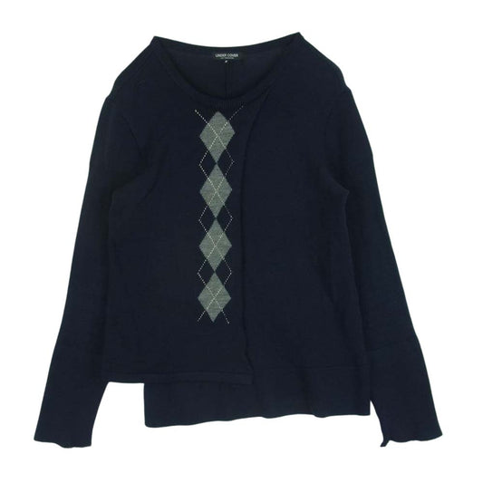 UNDERCOVER アンダーカバー UC-4W-KN-01 90s 初期 アーカイブ オリジナル アーガイル ニット ウール ネイビー系 F【中古】