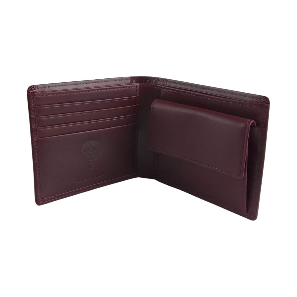 SCOTCH GRAIN スコッチグレイン 2つ折り 財布 ウォレット ボルドー系【美品】【中古】