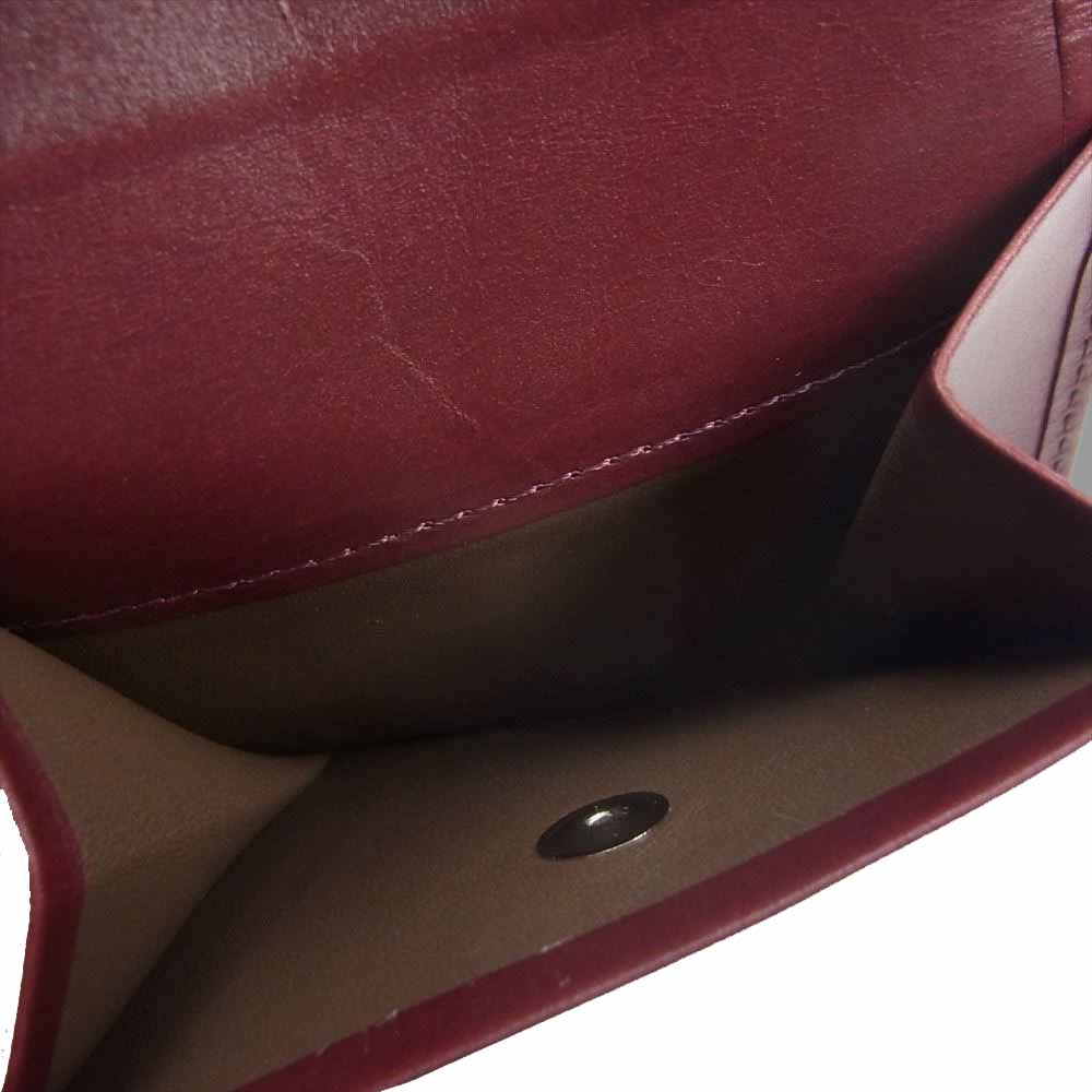 SCOTCH GRAIN スコッチグレイン 2つ折り 財布 ウォレット ボルドー系【美品】【中古】