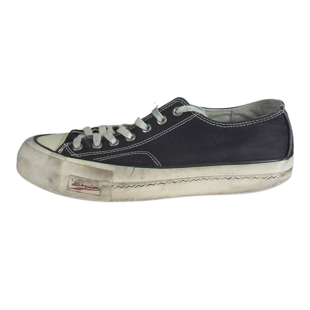 VISVIM ビズビム Skagway コットンキャンバス ローカット スニーカー ブラック系 US10【中古】