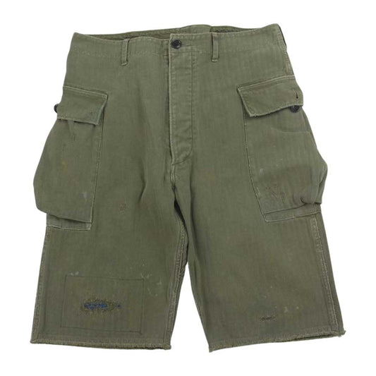 VISVIM ビズビム 19AW 0119205008012 VETERANS SHORTS CRASH *F.I.L. EXCLUSIVE OLIVE ショート ハーフ パンツ  ショーツ カーキ系 2【中古】
