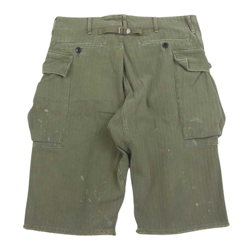 VISVIM ビズビム 19AW 0119205008012 VETERANS SHORTS CRASH *F.I.L. EXCLUSIVE OLIVE ショート ハーフ パンツ  ショーツ カーキ系 2【中古】
