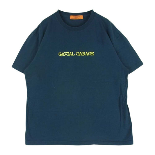 GAVIAL ガヴィル GARAGE S/S TEE ガレージ ロゴプリント 半袖 Tシャツ 中国製 ネイビー系 L【中古】