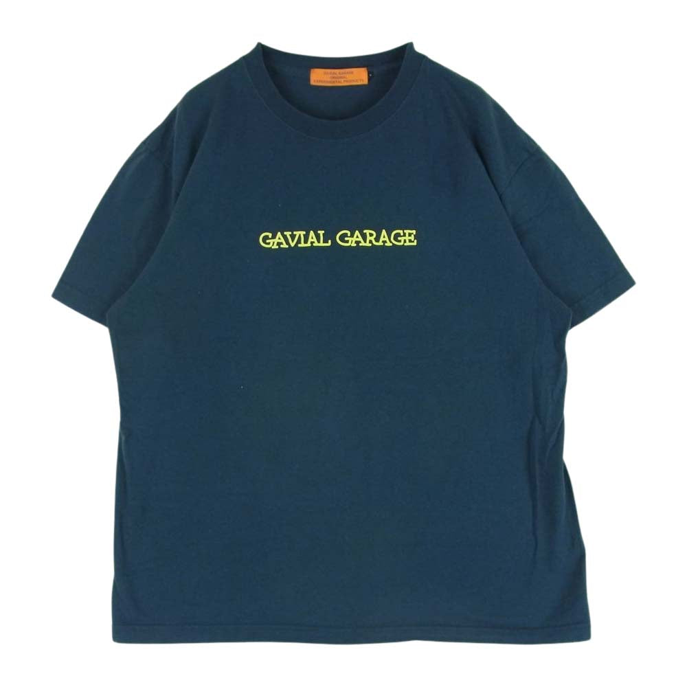 GAVIAL ガヴィル GARAGE S/S TEE ガレージ ロゴプリント 半袖 Tシャツ 中国製 ネイビー系 L【中古】