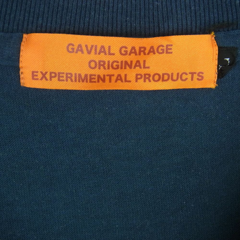 GAVIAL ガヴィル GARAGE S/S TEE ガレージ ロゴプリント 半袖 Tシャツ 中国製 ネイビー系 L【中古】