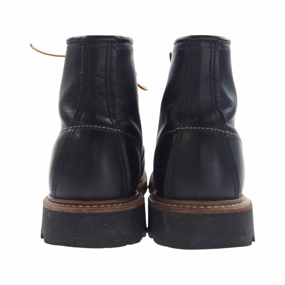 RED WING レッドウィング 8176 Classic Work 6inch Moc toe Lug sole クラシック ワーク 6インチ モックトゥ ラグソール 茶芯 レースアップ ブーツ ブラック系 9 1/2 E【中古】