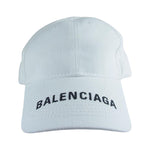 BALENCIAGA バレンシアガ 国内正規品 イタリア製 6パネル 刺繍 ロゴ キャップ ホワイト系 L 59【中古】