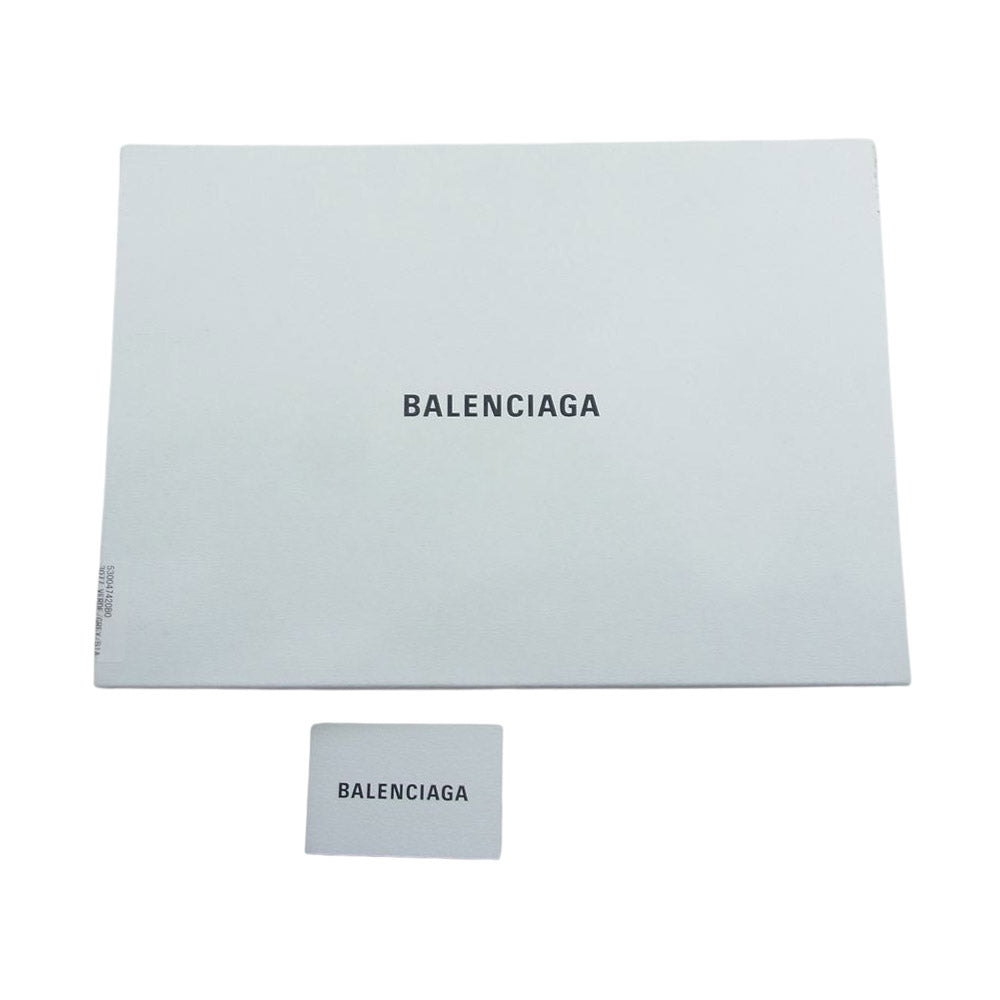 BALENCIAGA バレンシアガ 国内正規品 イタリア製 ウール ロゴ マフラー ストール グリーン系【中古】