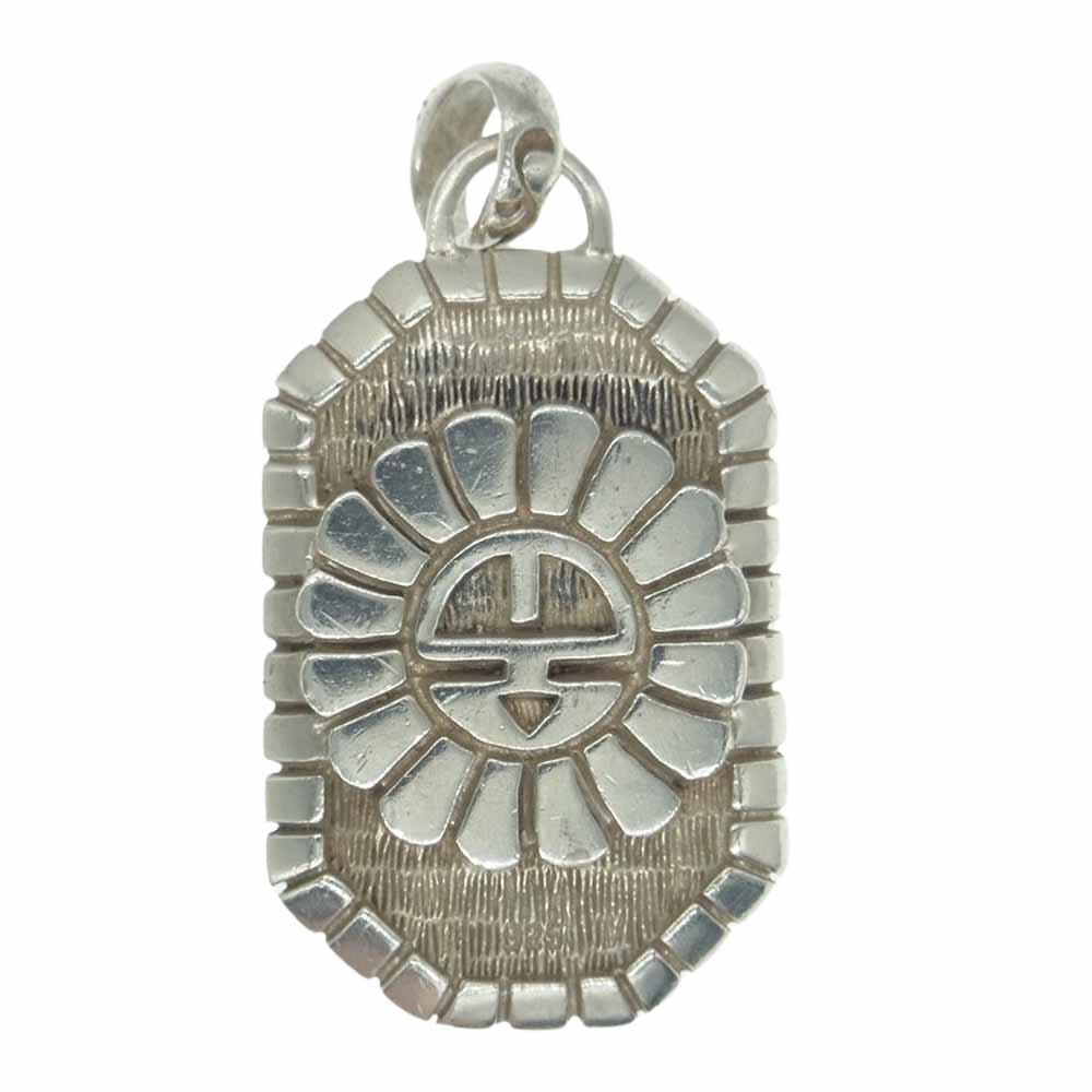 SAAD サード サンフェイス ココペリ ターコイズ ペンダントトップ シルバー系【中古】