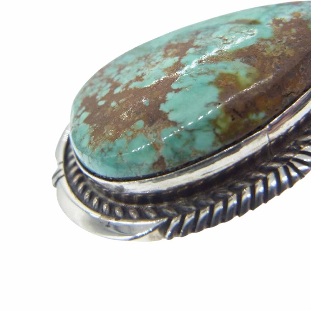 ナバホ 作者不明 TK刻印 ターコイズ ペンダントトップ インディアンジュエリー シルバー系【中古】