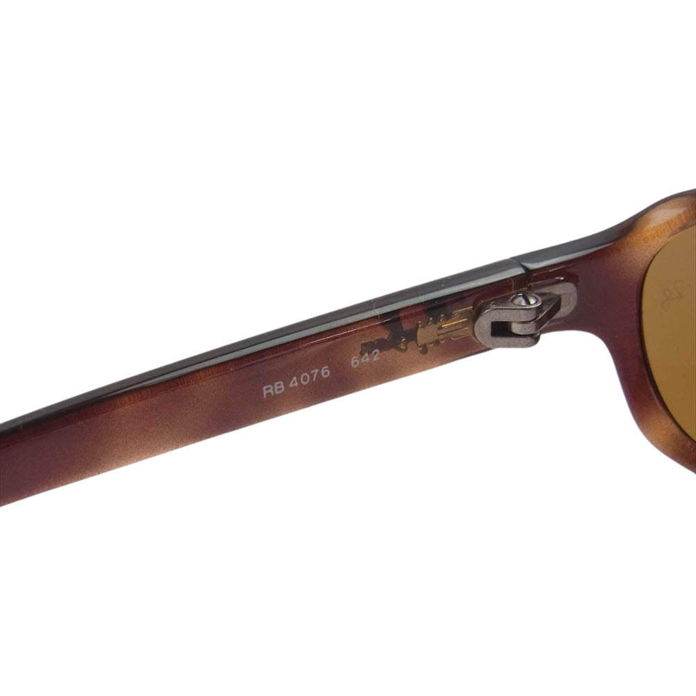 Ray-Ban レイバン RB4076 642 イタリア製 スクウェア サングラス  眼鏡 メガネ ブラウン ブラウン系【中古】