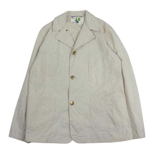 WAREHOUSE ウエアハウス 2105 20's UNIQUE POCKET DUCK COVERALL 生成 ユニーク ポケット ダック カバーオール ジャケット ナチュラル系 36【中古】