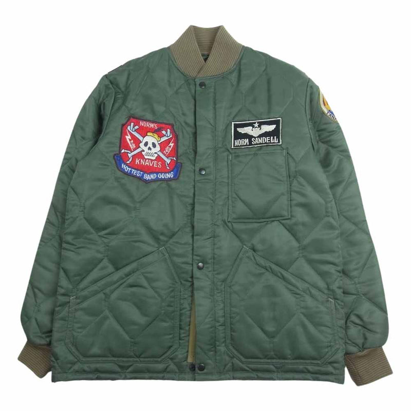 Buzz Rickson's バズリクソンズ CWU-9/P / 407th AIR REFUUEL SQ ワッペン 中綿 ライナー ミリタリー キルティング ジャケット カーキ系 S【中古】